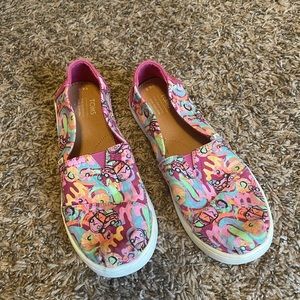Toms VW Bus Print Slip Ons